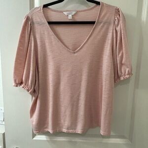 LC Lauren Conrad Blush Short Sleeve Top